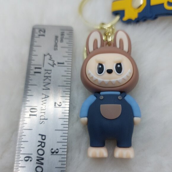2/$25 Labubu blue pullover keychain with strap "Strive" - Picture 4 of 6
